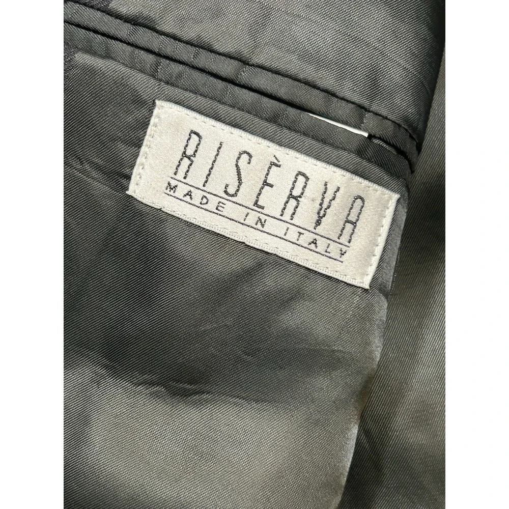 Riserva Dillard Men's Wool Blazer Suit Jacket Black Made in Italy 41L